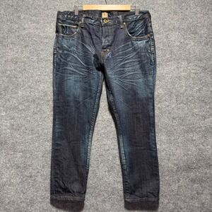 PRPS Rambler Slim Japanese Selvedge Denim Jeans Dark Wash BMW Mens 38 - Fits 36